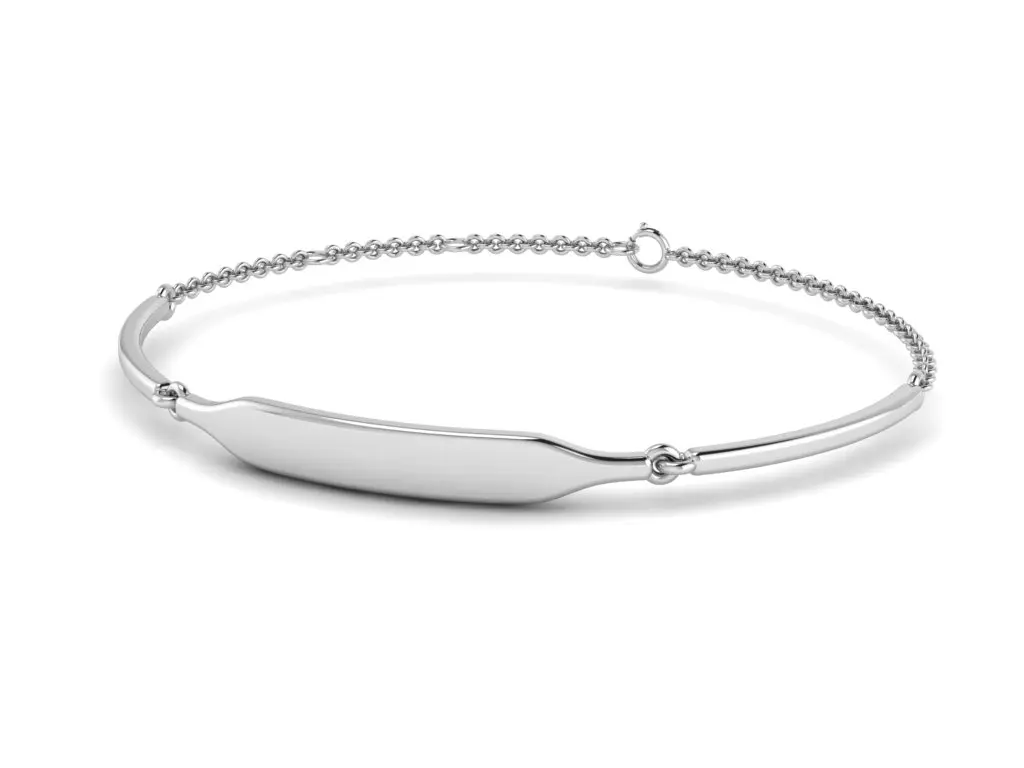 PULSEIRA CHAPA DURA EM PRATA 925