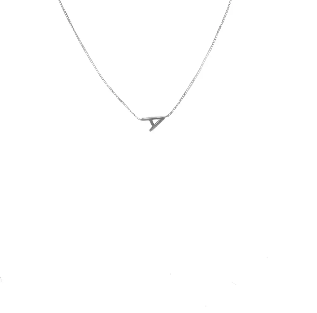 COLAR INICIAL LATERAL EM PRATA 925